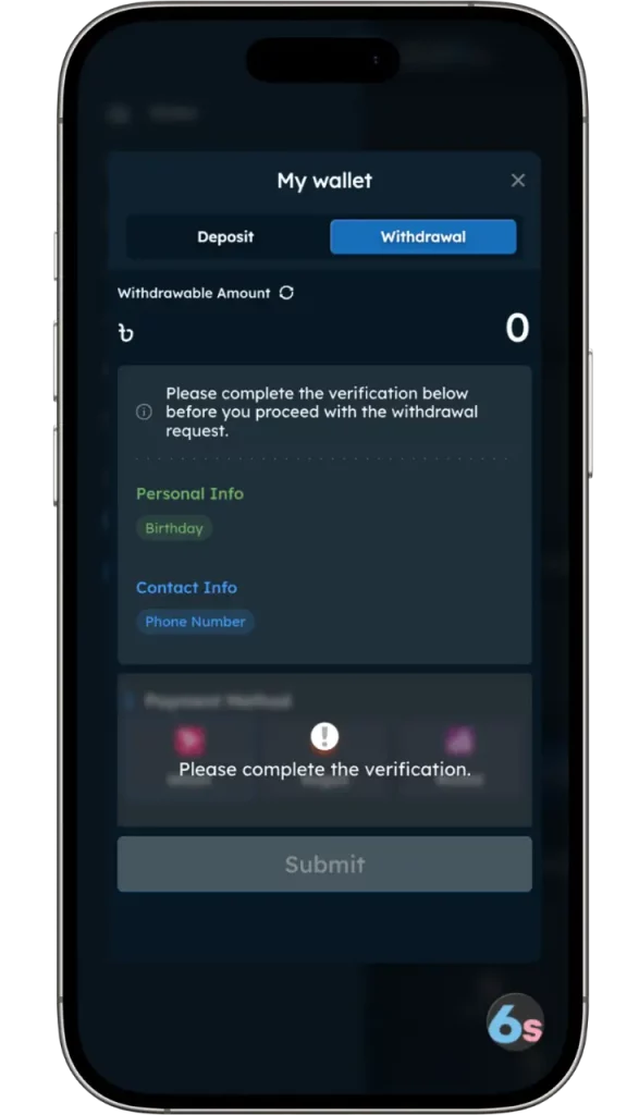 Six6s Withdraw Guide: Fast & Secure Cashouts in BD 2 Six6s withdrawal
